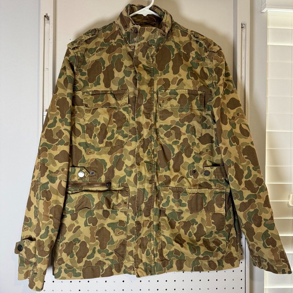 William Rast M1942 Spot‎ Field Jacket Men's Size Medium Camo Utility Military